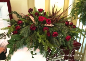 Casket spray by Minneapolis funeral florist Bloomberry Floral