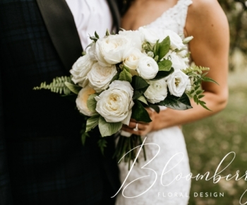 Elegant All white and ivory brides bouquet