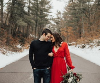 Couple Photoshoot Romance Red Dress
