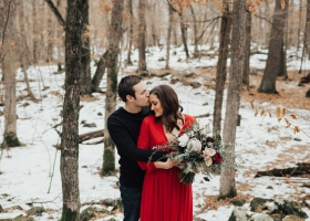 Romantic Couple Photoshoot in snow