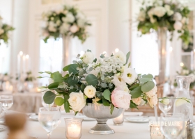 Table Centerpieces at Lafyette Country Club by Bloomberry Floral